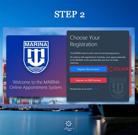 seafarer online registration|MARINA .
